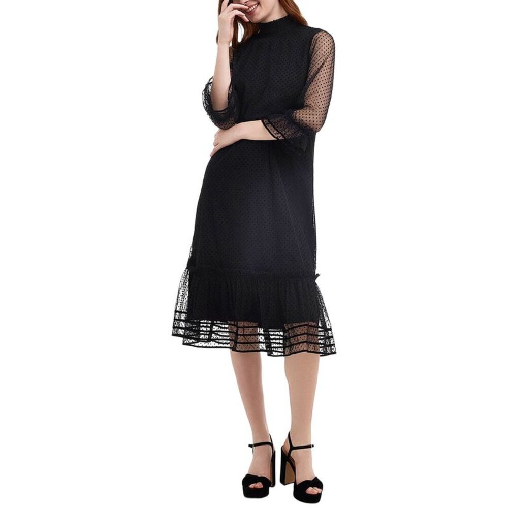 Draper James Womens Long Sleeve Shift Dress